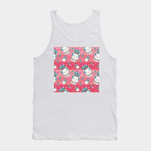 Cute Cat Seamless Patterns Tank Top